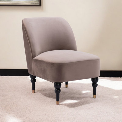 Chaise d'appoint 22 po taupe noire et dorée