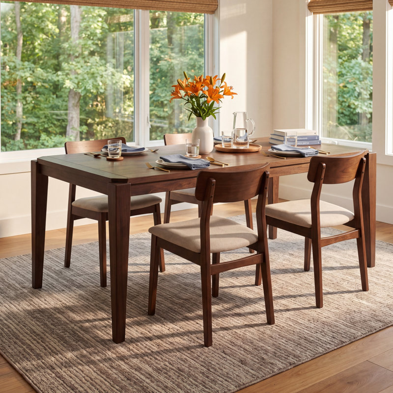 Envision Solid Wood Dining Table, 30"H x 72"L x 39"W, Brown