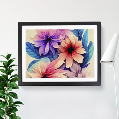 XH1022-6841X Peaceful Watercolour Flowers 1 Piece Wall Art