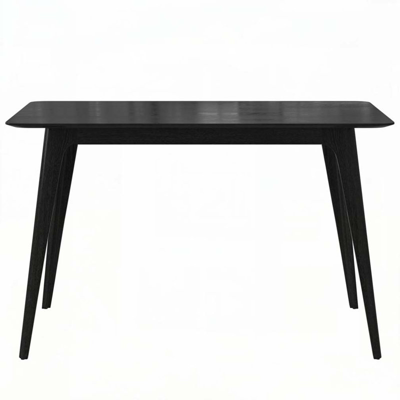 Dining Table Solid Wood Legs, Black, Black