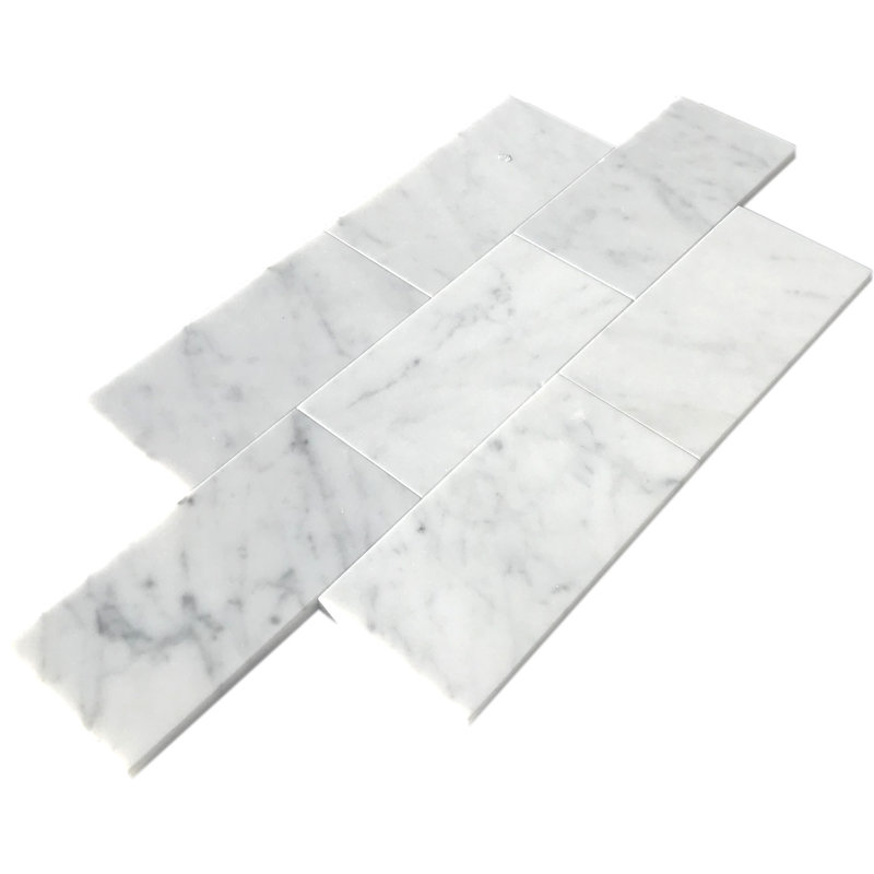 Carrara 3" x 6" Marble Marble Look Wall Tile