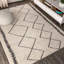 Tapis crème / noir Bradt Moroccan Beni Souk-812969016