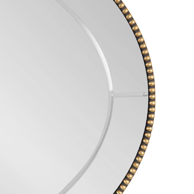 Beaded Oval Bathroom Mirror