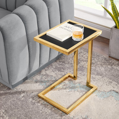 Table de bout Noelani avec finition laquée ultrabrillante pour la chambre à coucher du salon