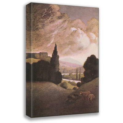 «New Pleasures I» par Maxfield Parrish, toile tendue avec châssis