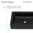 Voltaire Ceramic Rectangle Vessel Sink, Matte Black-55039693