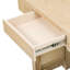 Console étroite avec décorations en rotin, table d'entrée au fini bois avec tiroirs de rangement, élégante table de canapé rustique pour le salon et le couloir-2095706425