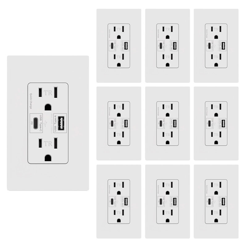 Prise simple inviolable standard de 15 ampères, 10