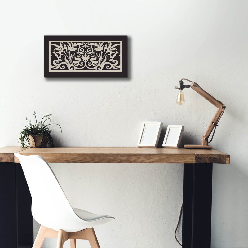 «Patterned Grill I» par Cindy Jacobs, estampe numérique sur toile, H 12 po x l 24 po x P 0,75 po