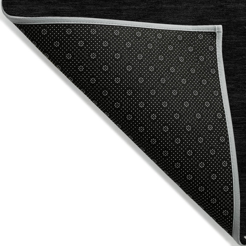 Riven Black Washable Indoor-Outdoor Rug - , 10' x 14'
