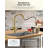 APPASO Kitchen Faucet with Water Filter, 2 Handle 3 Way Gold Kitchen Sink Faucet, High Arch 3 Hole Kitchen Faucet with Pull Down Sprayer - 3 in 1 Faucet (Without Water Filtration Device)