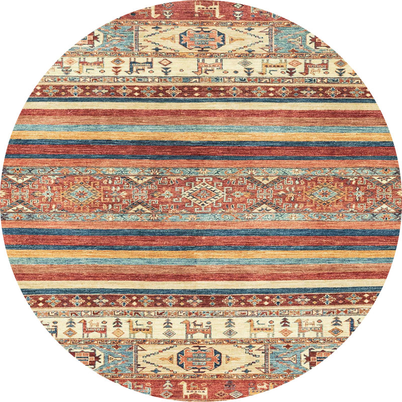 Abstract Indoor Rug, Round 3'