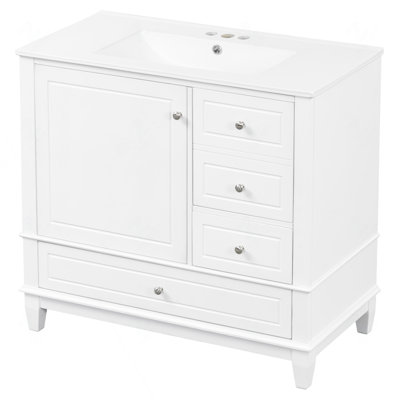 Single Bathroom Vanity with Ceramic Top