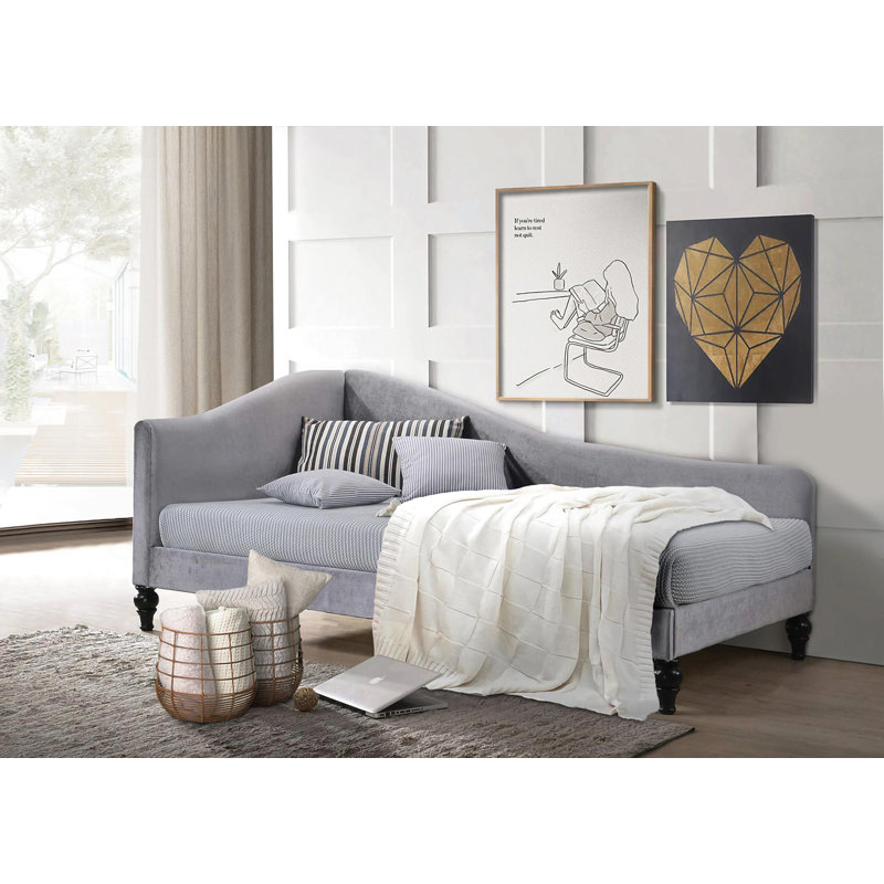 Chaise longue rembourrée Fritsche, Argent argent