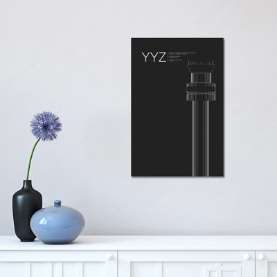 YYZ Tower, Toronto International Airport by 08 Left - Wrapped Canvas Print