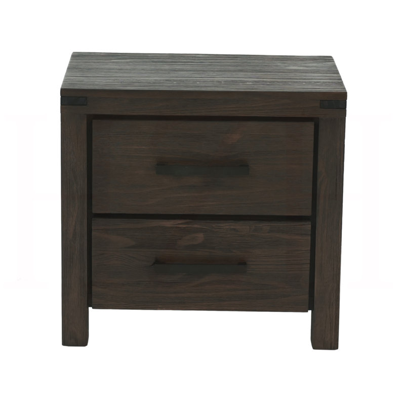 Mobilier de chambre à coucher - Table de chevet simple avec tiroirs - Table de chevet, bois massif, 1 pièce seulement