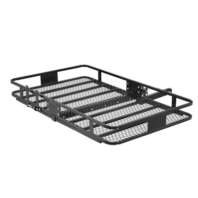 Hitch Mount Cargo Carrier, 60" x 36" x 6" Folding Rear Basket with Waterproof Storage Bag, 500 lbs Capacity, Durable Steel Construction, Compatible with 2" Receiver for SUVs and Trucks