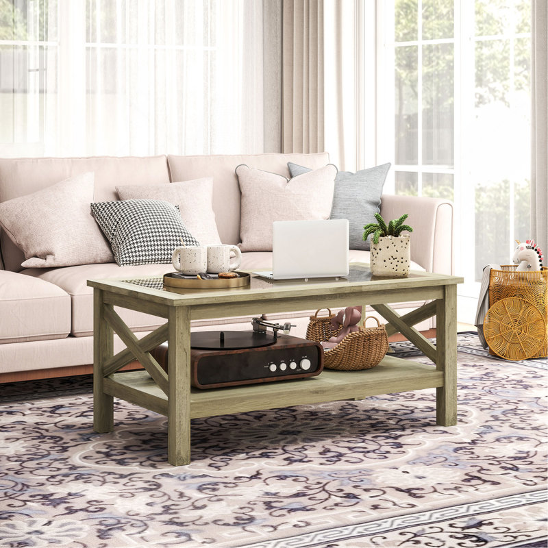 Table basse en verre, Gris