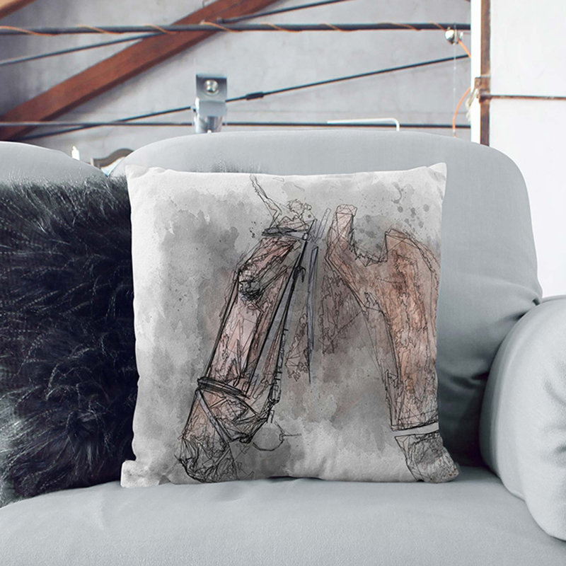Square Throw Cushion, 40cm H x 40cm W x 15cm D