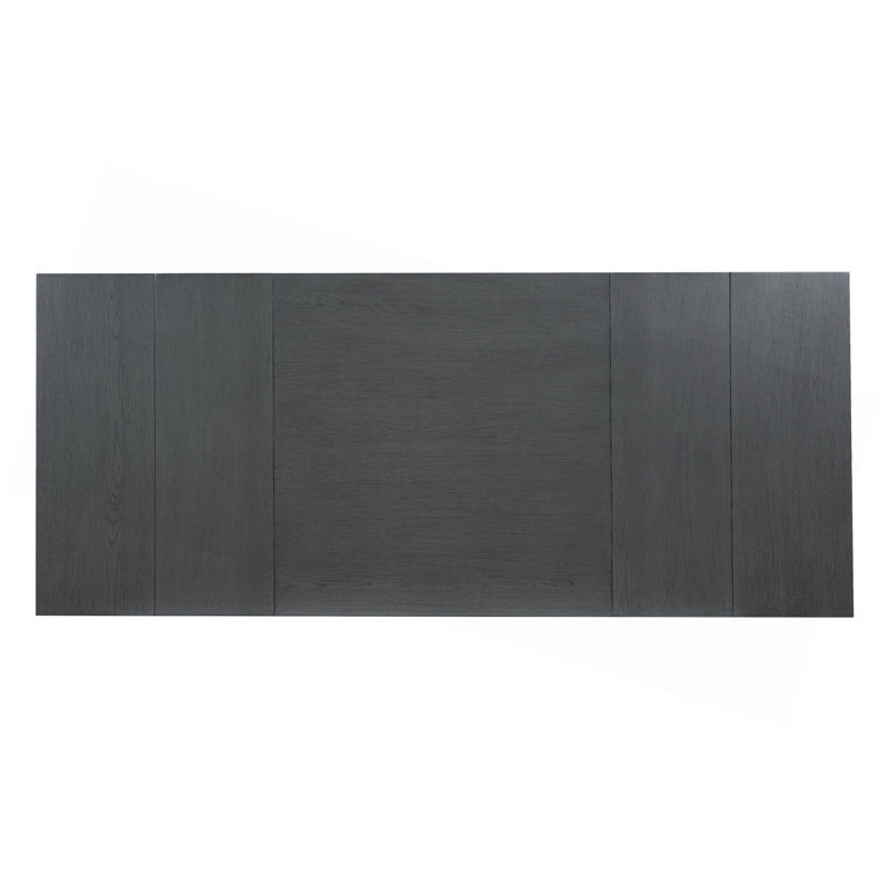 Ensemble de table de salle à manger extensible de 82 pouces avec table à tréteaux Rustic, Grey