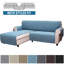 Housse de canapé réversible en forme de L - Housse de canapé modulaire Protection and Elegance-392722938-392722941