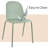 Walthall Stackable Dining Chairs - Set of 2 Modern Plastic Chairs with Sturdy Iron Legs - Space-Saving Side Chairs for Kitchen & Dining Room-1033508979