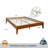 Mervyn Solid Wood Platform Bed without Headboard, Mid-Century Modern Bed Frame, Queen Size Bed Frame Wood Bed Compatible with All Mattresses, No Box Spring Needed, Easy Assembly, Caramel-88710209-88710210