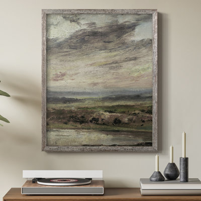 «Vintage Landscape CCIX», reproduction encadrée - bois massif