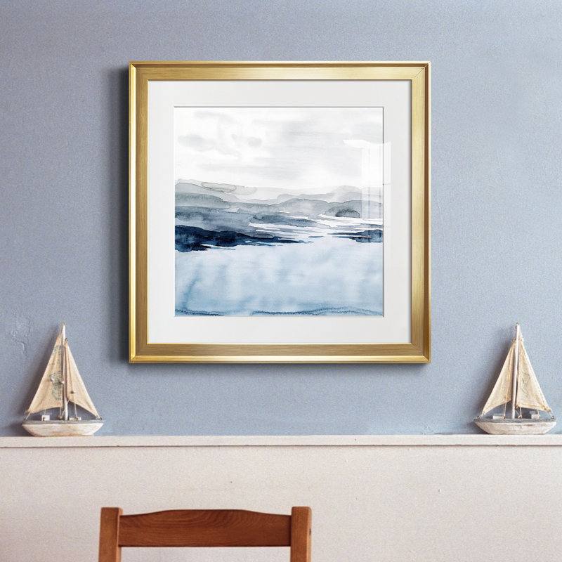 «Faded Horizon I», reproduction encadrée de qualité supérieure - prête à être accrochée, H 26,5 po x l 26,5 po x P 1,5 po