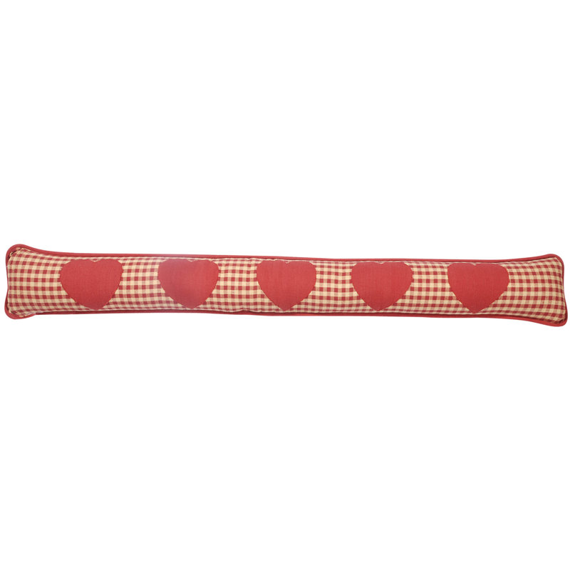 Johnnie Fabric Draught Excluder, Red/Tea