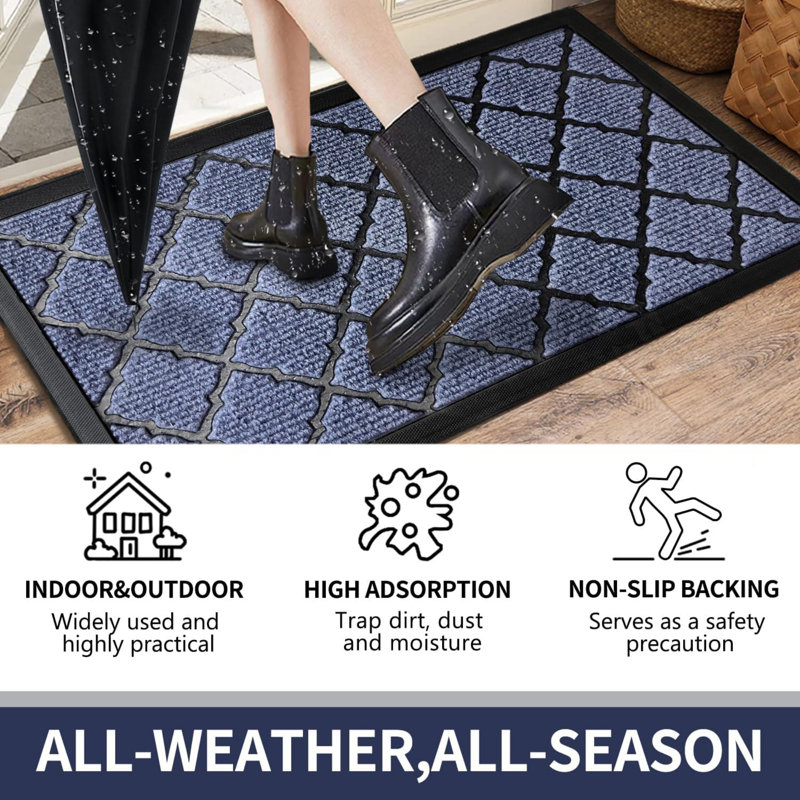 Non-Slip Geometric Doormat