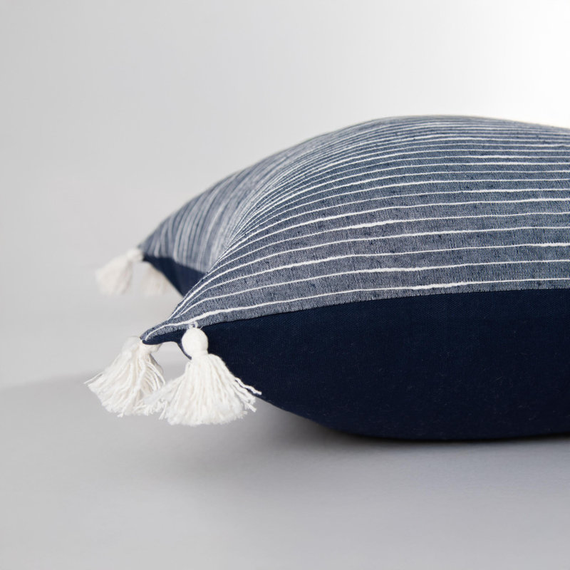 Jeté en mélange de coton, Polyester, Bleu