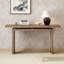 Console flottante 59 po, table d'entrée minimaliste 59 po avec placage de frêne et base architecturale-66688427