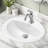 KRAUS Elavo. Oval Porcelain Ceramic Self-Rimming Drop In Bathroom Sink In White With Overflow Drain, KCT-100