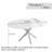 Extendable Pedestal Dining Table With X-metal Legs