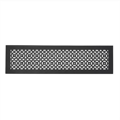 Ouverture de conduit 6 po x 26 po AIR RETOUR | Couvercle de conduit lourd en aluminium coulé (8 po x 28 po au total) | Thermolaqué