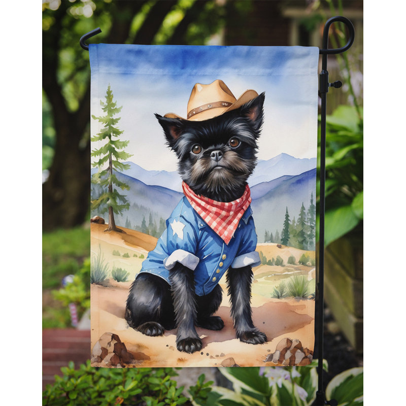 Drapeau Cowboy Welcome Garden, Affenpinscher