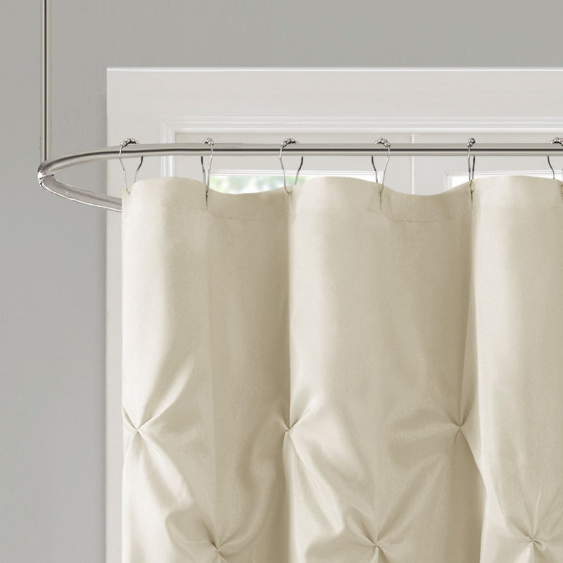 Rideau de douche capitonné semi-transparent, Beige