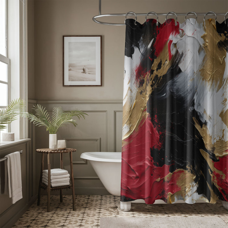 Vivid Colors - Rideau de douche Premium, H 74 po x l 71 po