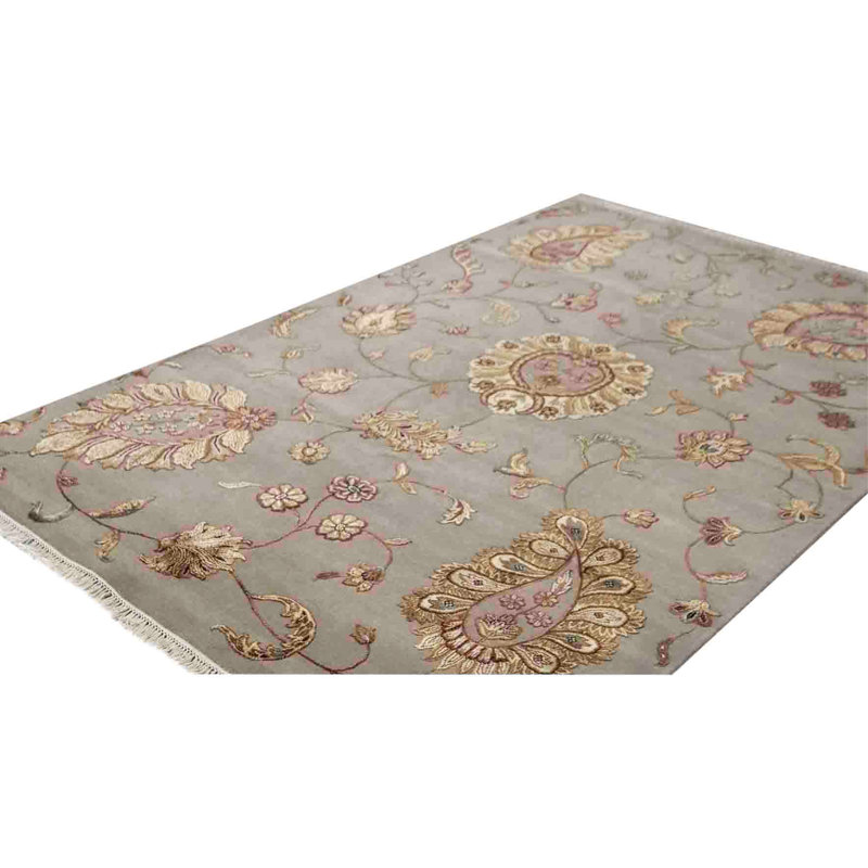Handmade Silk and Wool Oriental Area Rug