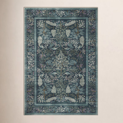 Canopy Teal Area Rug
