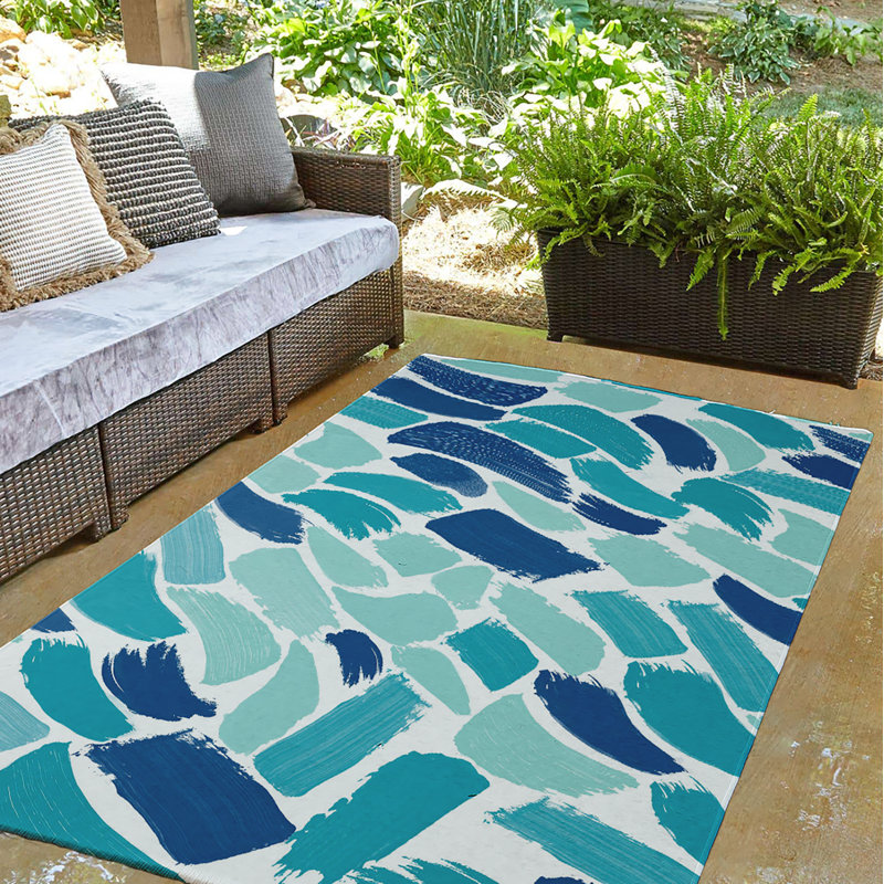 Charlottee Chenille Abstract Indoor Rug, Rectangle 5' x 7'