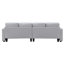 104 po 4 avec revêtement en tissu de lin et poches d'accoudoirs - Design moderne pour n'importe où-375465036-375465032
