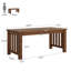 Grand bureau d'ordinateur en bois massif de 63 pouces, bureau à domicile en bois avec pieds robustes, table d'ordinateur rustique pour travailler, étudier, écrire, noyer