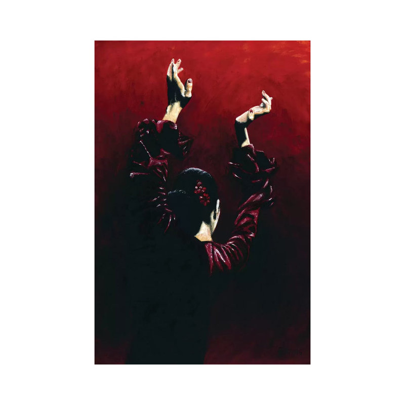 Flamenco Fire 1 Piece Wrapped Canvas Wall Art, 66.04 cm H x 45.72 cm W