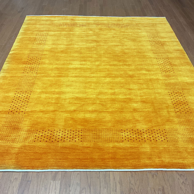 Handmade Modern Gabbeh Wool Rug, Rectangle 8' x 10'