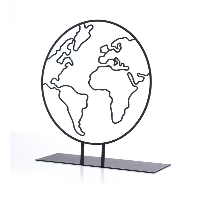 Elegant Black Decorative Object, 8.7 x 7.9 inches | 100% Metal Construction, Thickness: 0.06 inches | Stylish Home Décor Accent for Living Room & Office Spaces, Durable & Modern Design