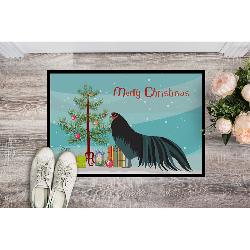 Tapis d’extérieur antidérapant de noël anti-dérapant sumatra Lilly, Rectangle 1 pi 6 po x 2 pi 3 po