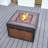 Wetumka Square Magnesium Oxide Propane Smokeless Fire Pit