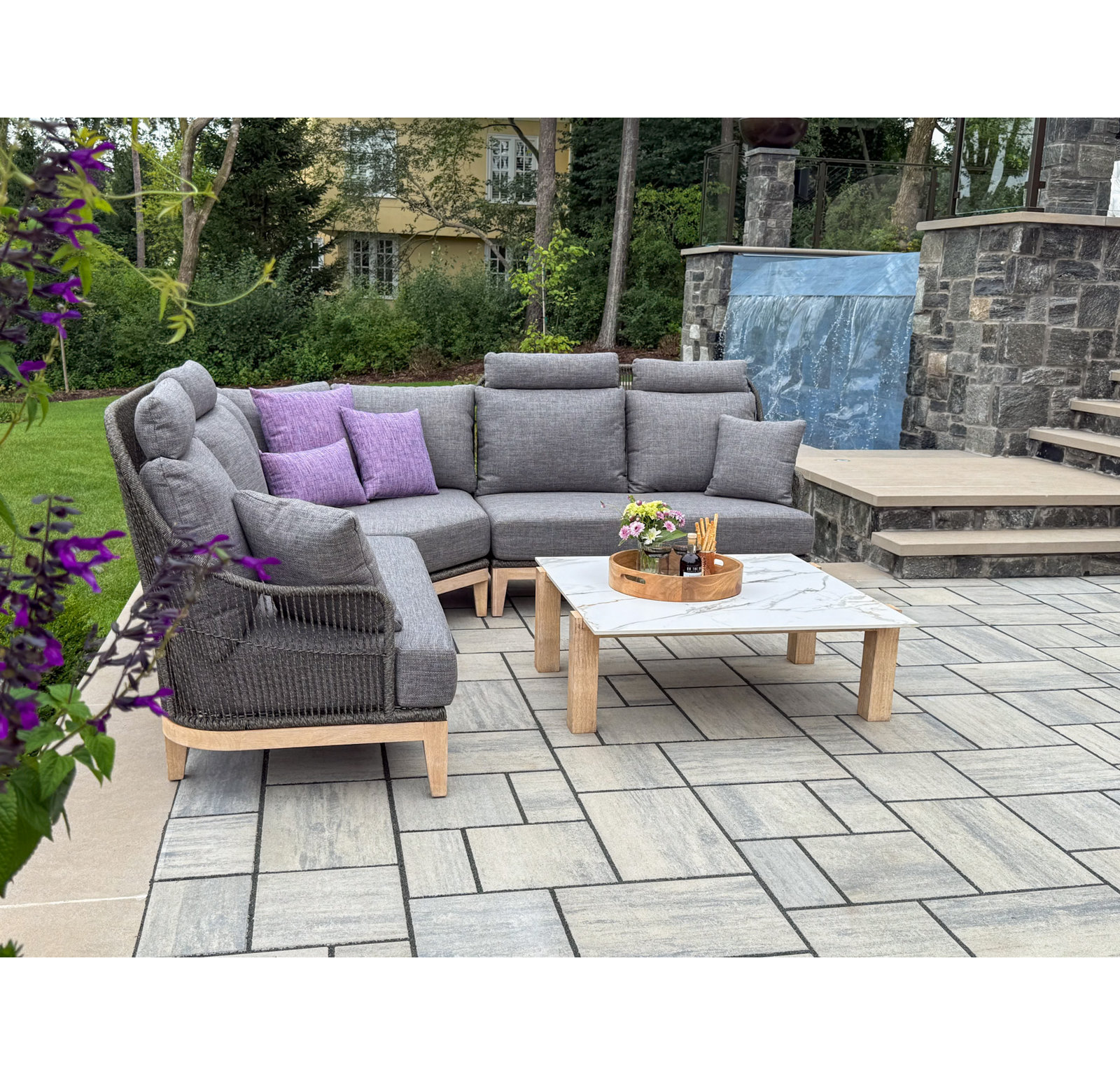 Posey 100" Eucalyptus Patio Sectional
